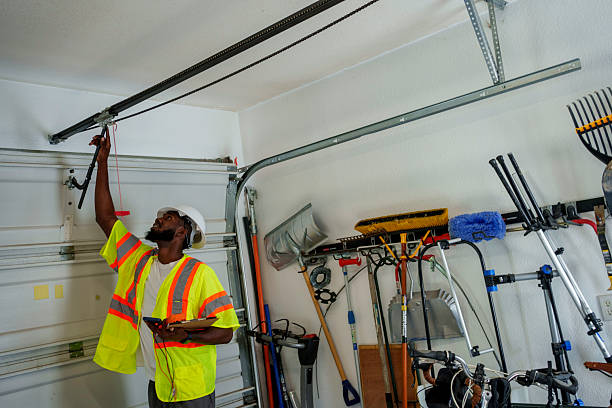 Professional Garage Door Panel Replacement technician working in Piatt County County, IL